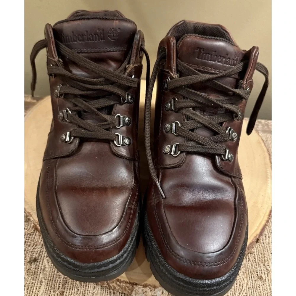 Timberland US Men's Size 10M‎ mahogany Leather Chukka Lace Boots Style 69035